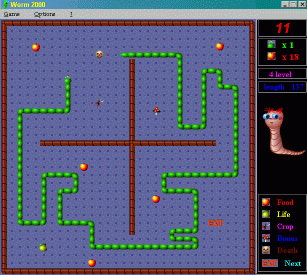 
        Worm 2000, snake, pyton, nibbles, arcade, skin, levels, classic, classical, run, speed
      